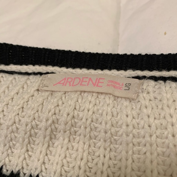 Black and White Striped Knit Sweater - Picture 2 of 2